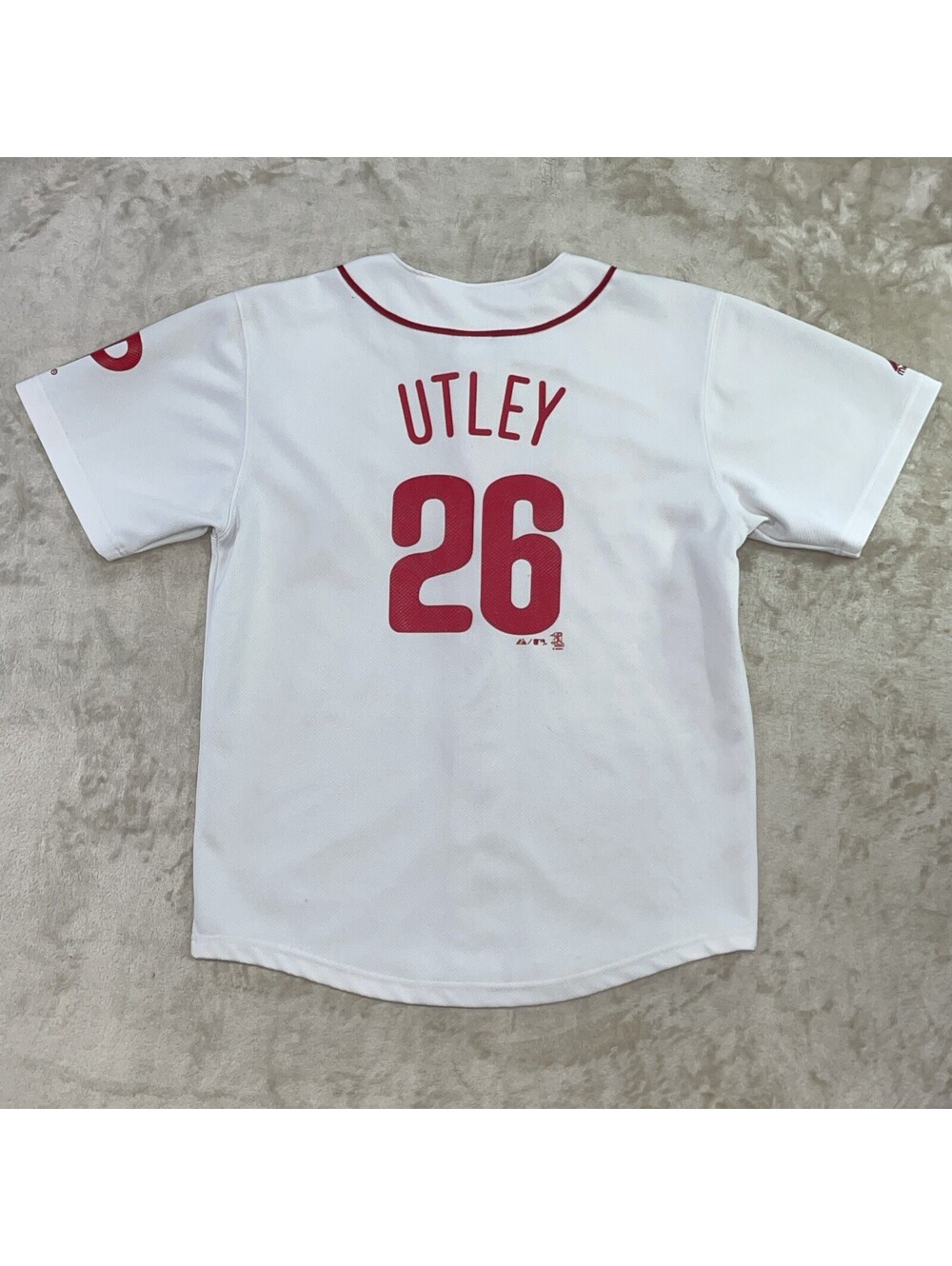 Majestic MLB Philadelphia Phillies Chase Utley #26 Baseball Jersey Mens Size S